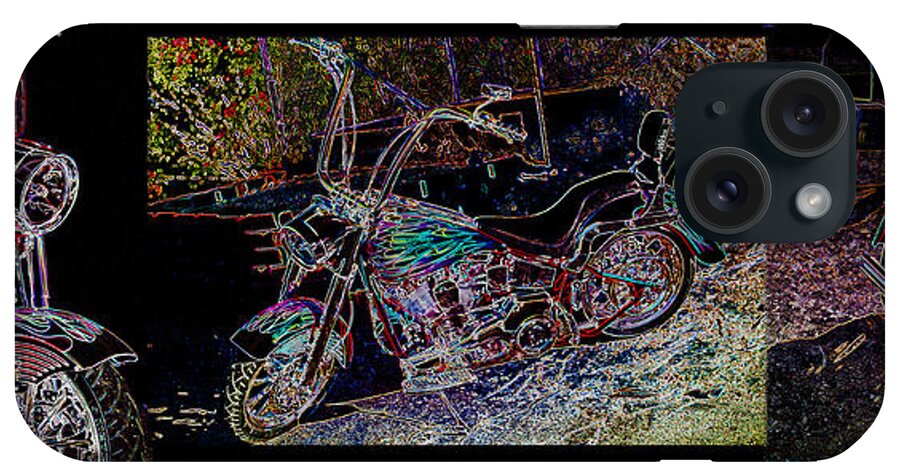 Motorcycle iPhone Case featuring the photograph Artistic Harley Montage by Charles Benavidez