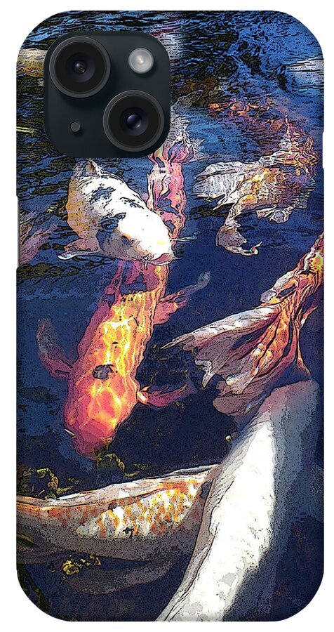 Koi iPhone Case featuring the photograph At the Pond by Greg Kopriva