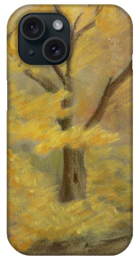 Autumn iPhone Case featuring the pastel Autumn Gold by Jackie Irwin