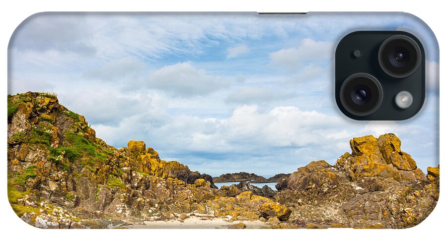 Black iPhone Case featuring the photograph Ballintoy Bay Basalt Rock by Semmick Photo