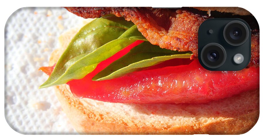 Sandwich iPhone Case featuring the photograph BBT Bacon Basil Tomato by Kristy Jeppson