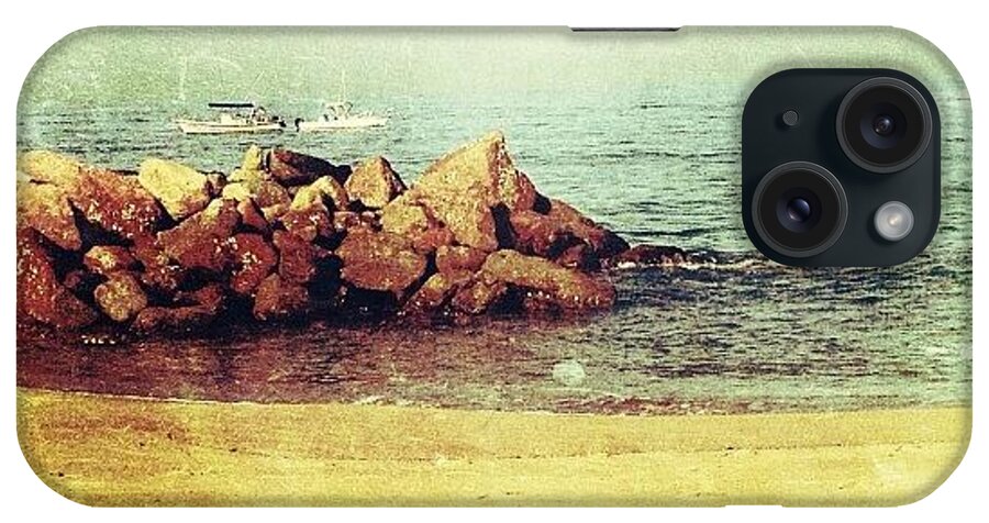 Navema iPhone Case featuring the photograph Beach & Boats by Natasha Marco