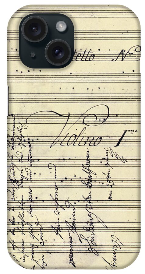1799 iPhone Case featuring the photograph Beethoven Manuscript, 1799 by Granger