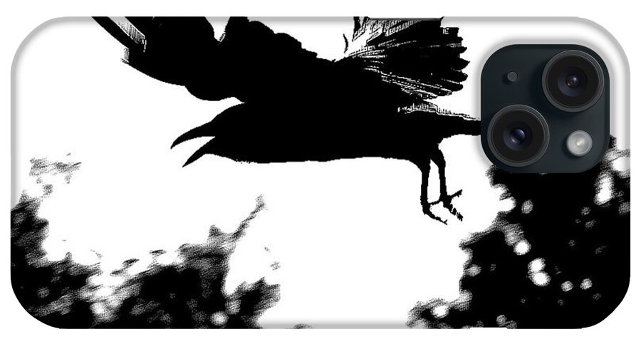 Black And White iPhone Case featuring the photograph Black Bird Number 2 by Scott Brown