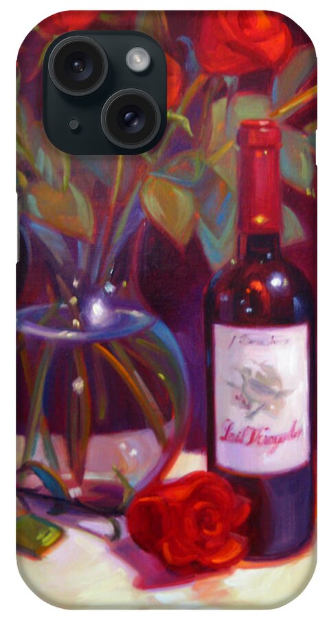 Wine Artist iPhone Case featuring the painting Black Cherry Bouquet by Penelope Moore