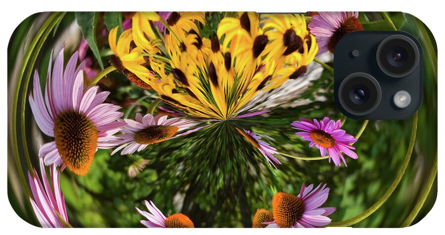 Cone Flower iPhone Case featuring the photograph Black Eyed Susans and Cone Flowers by Steve Stuller
