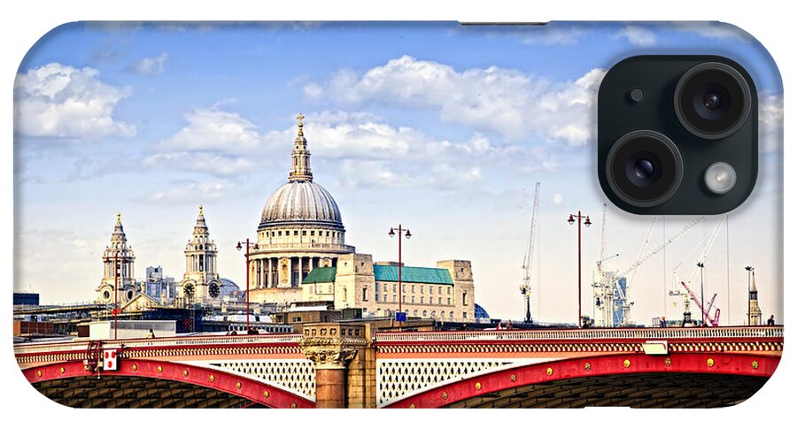 Blackfriars iPhone Case featuring the photograph Blackfriars Bridge and St. Paul's Cathedral in London by Elena Elisseeva
