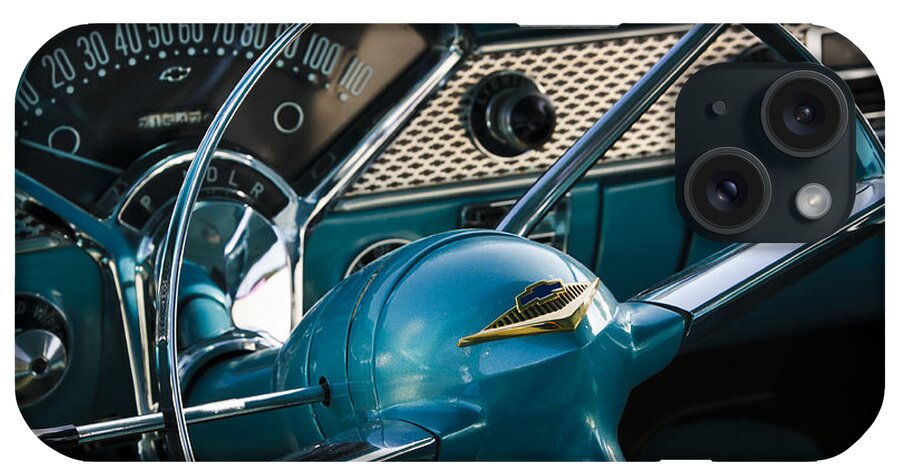 1955 Chevrolet iPhone Case featuring the photograph Blue Belair by Dennis Hedberg
