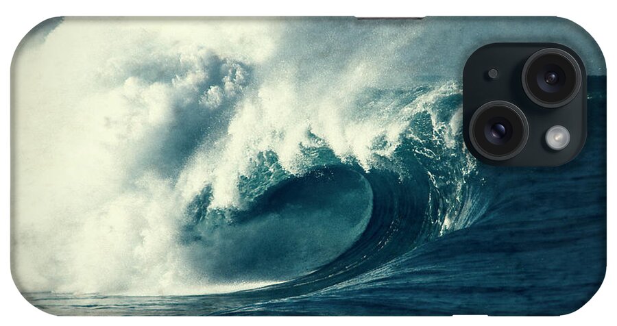 Wave iPhone Case featuring the photograph Blue Waimea by Paul Topp