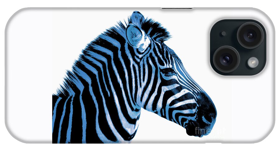 Blue Zebra iPhone Case featuring the photograph Blue zebra art by Rebecca Margraf