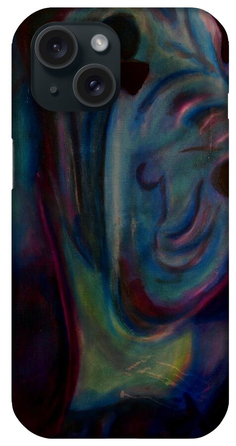 Fine Art iPhone Case featuring the painting Blueblood I by Laura Grisham