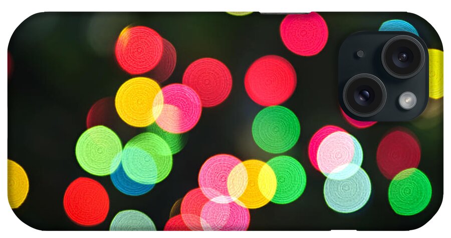 Blurred iPhone Case featuring the photograph Blurred Christmas lights 3 by Elena Elisseeva