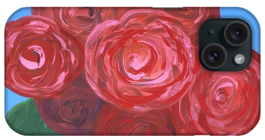 Mother's Day iPhone Case featuring the painting Bouquet of Roses by Alys Caviness-Gober