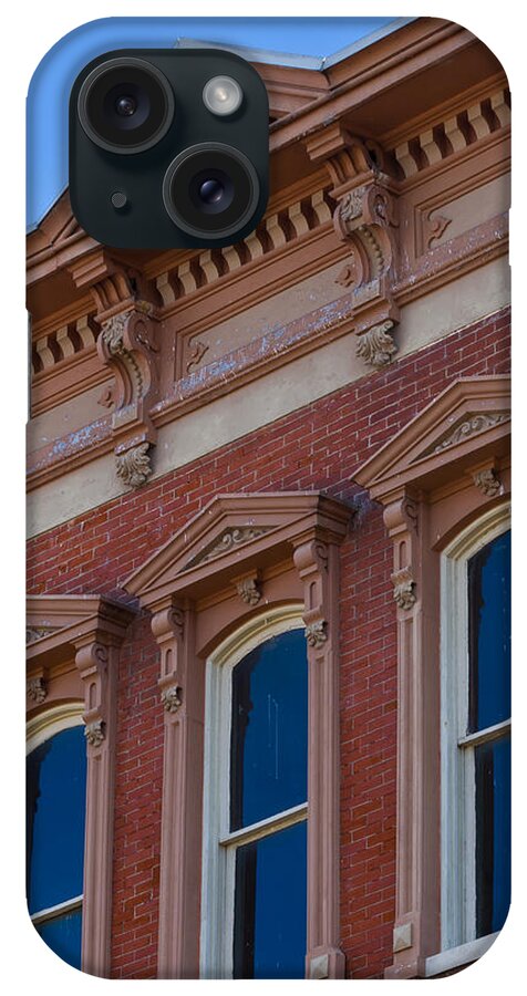 Architectural Features iPhone Case featuring the photograph Brick Facade in Clarksville TN by Ed Gleichman