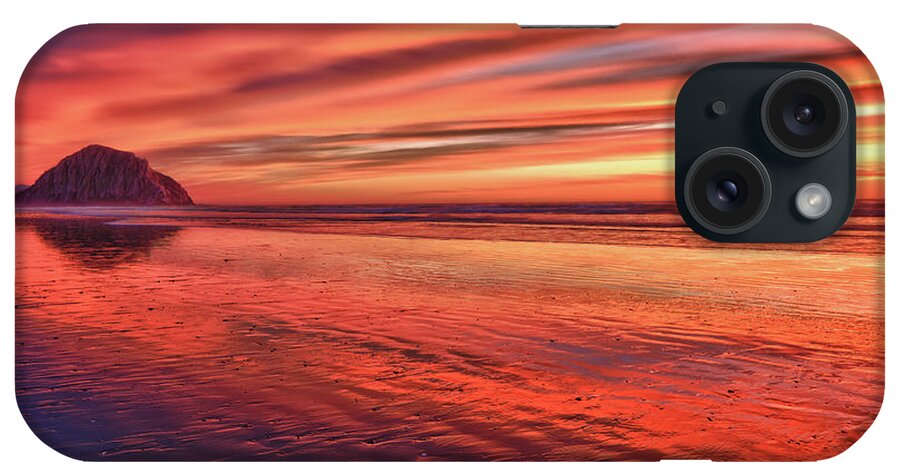 Morro Bay iPhone Case featuring the photograph Brilliant Sunset by Beth Sargent