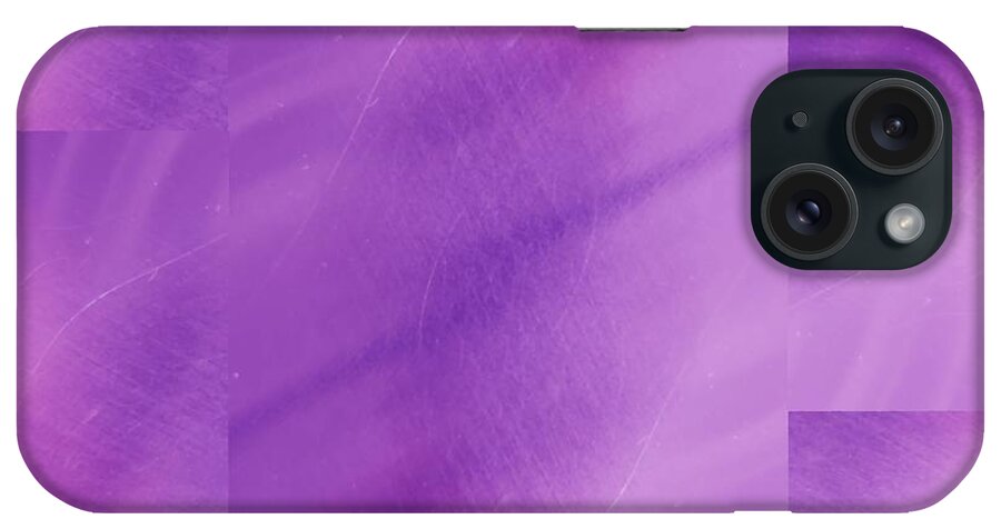 Abstract iPhone Case featuring the digital art Brushed Purple Violet 1 by Tim Allen