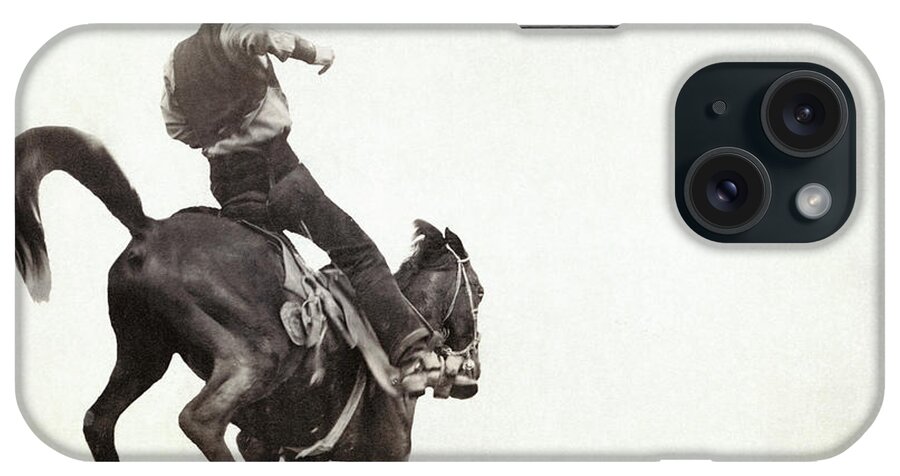 1888 iPhone Case featuring the photograph BUCKING BRONCO, c1888 by Granger