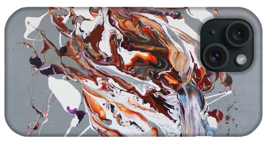 Abstract iPhone Case featuring the painting Butterfly Effect 2 by Madeleine Arnett