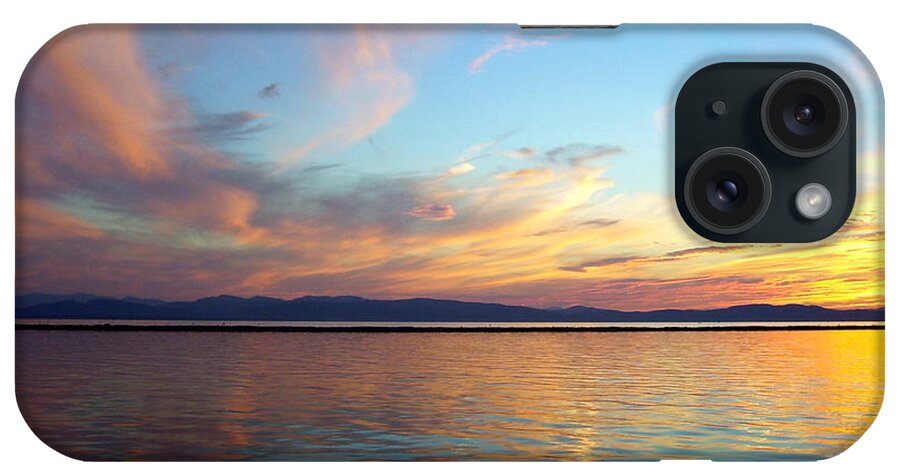 Sunset iPhone Case featuring the photograph Butterfly Sky by Mike Reilly