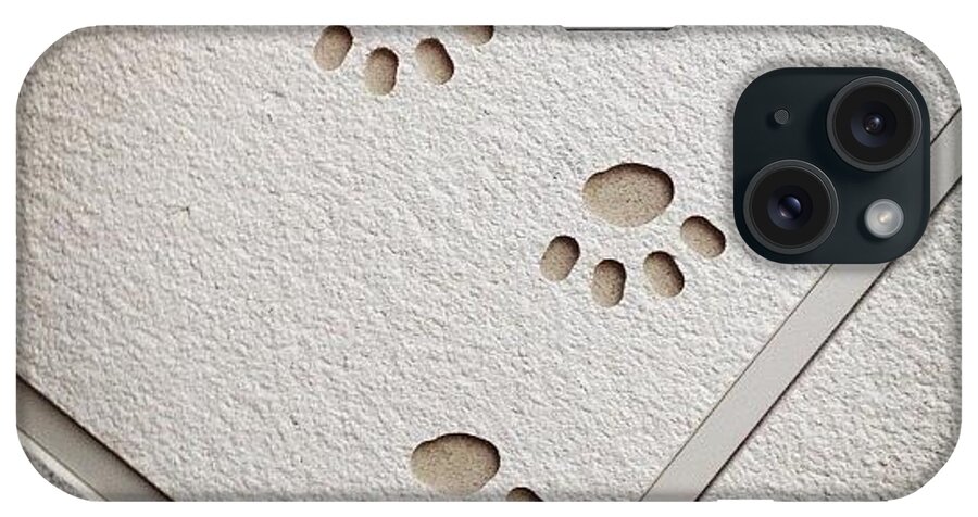 Pawprints iPhone Case featuring the photograph #ceiling #pawprints #instagood #instago by Angela Davis