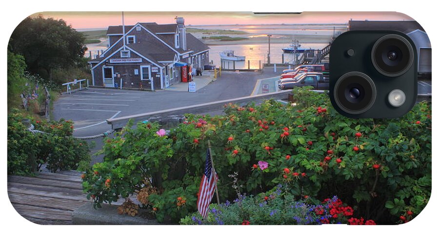 Chatham iPhone Case featuring the photograph Chatham Fish Pier Summer Flowers Cape Cod by John Burk