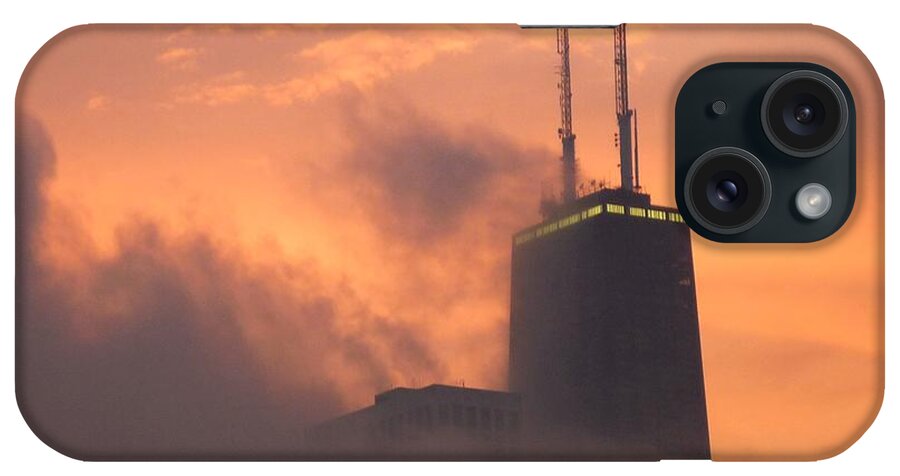 Chicago iPhone Case featuring the photograph Chicago Dusk by Valentino Visentini