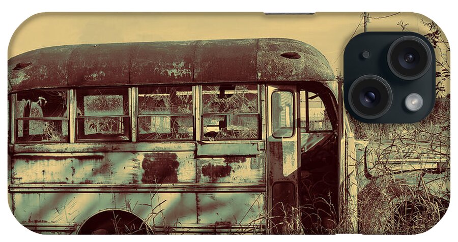 School Bus iPhone Case featuring the photograph Children Gone Away by Tony Grider