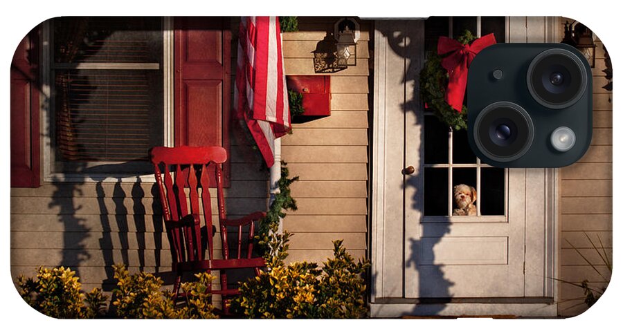 Christmas iPhone Case featuring the photograph Christmas - Clinton NJ - How much is that doggy in the window by Mike Savad