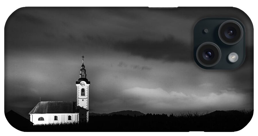 Dusk iPhone Case featuring the photograph Church shining bright by Ian Middleton