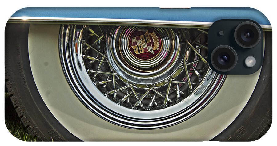 Cadillac iPhone Case featuring the photograph Classic Cadillac wheel by Darleen Stry