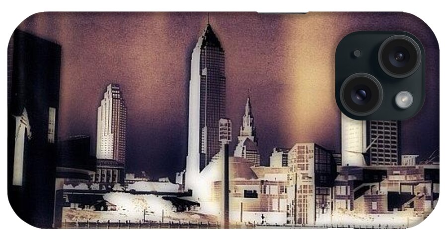 Love iPhone Case featuring the photograph #cleveland #ohio #skyline #ohiogram by Pete Michaud