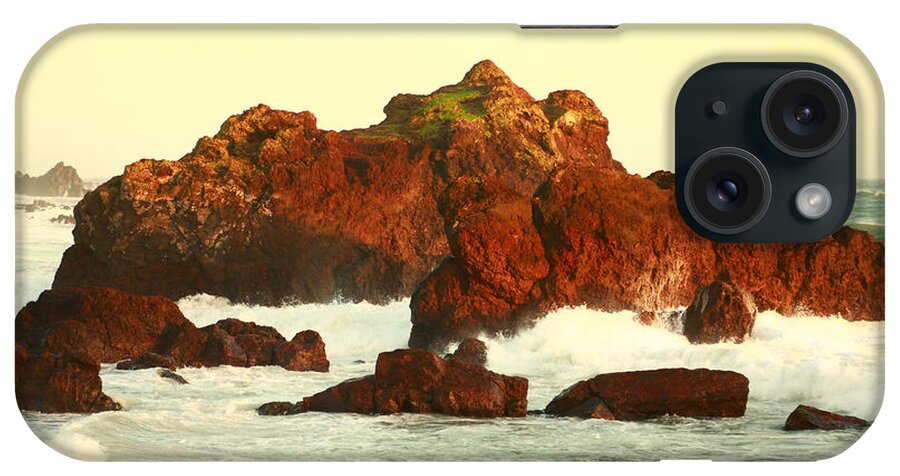 Seascape iPhone Case featuring the photograph Cliffs in the warm evening light by Gaspar Avila