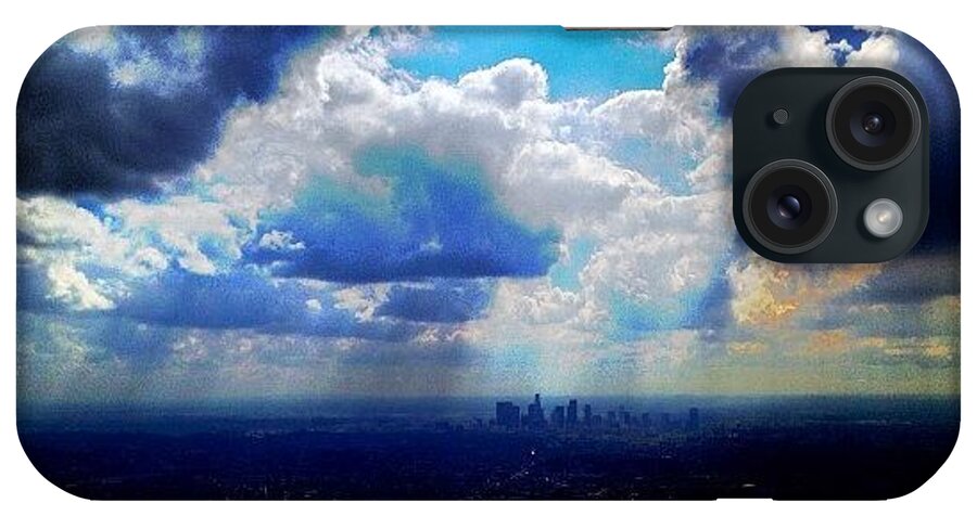 Beautiful iPhone Case featuring the photograph Clouds Rolling Into La Today by Ray Jay