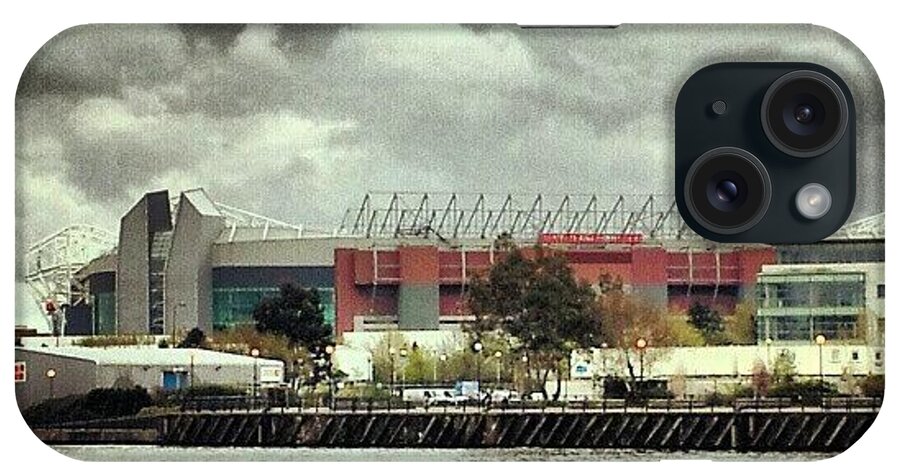 Manunited iPhone Case featuring the photograph #cloudy #weather In #manchester by Abdelrahman Alawwad