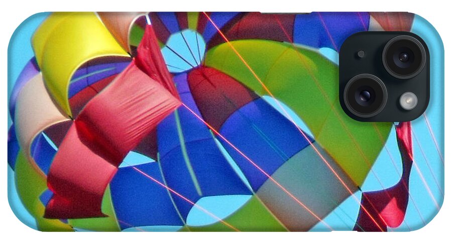 Parachute iPhone Case featuring the photograph Colorful Parachute by Val Miller