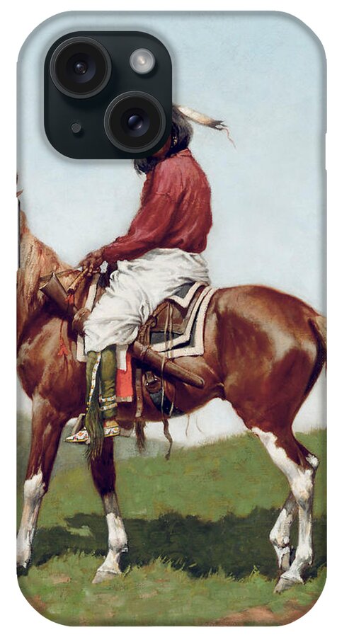 Comanche Brave iPhone Case featuring the painting Comanche Brave by Frederic Remington