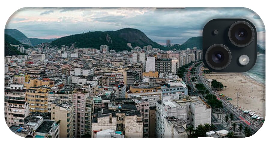 Panoramic iPhone Case featuring the photograph Copacabana Sunset by S Paul Sahm