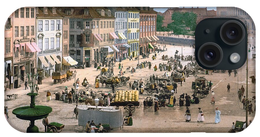 1895 iPhone Case featuring the photograph COPENHAGEN: PLAZA, c1895 by Granger