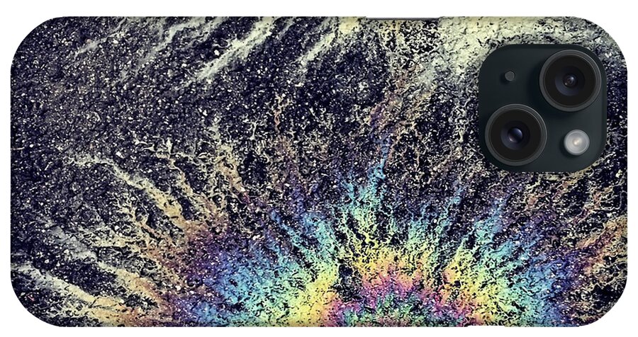 Kg iPhone Case featuring the photograph Cosmic Oil-B by KG Thienemann