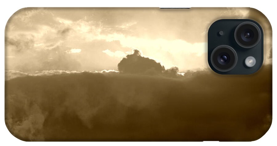 Sepia iPhone Case featuring the photograph Creation in sepia by Suzanne Gaff