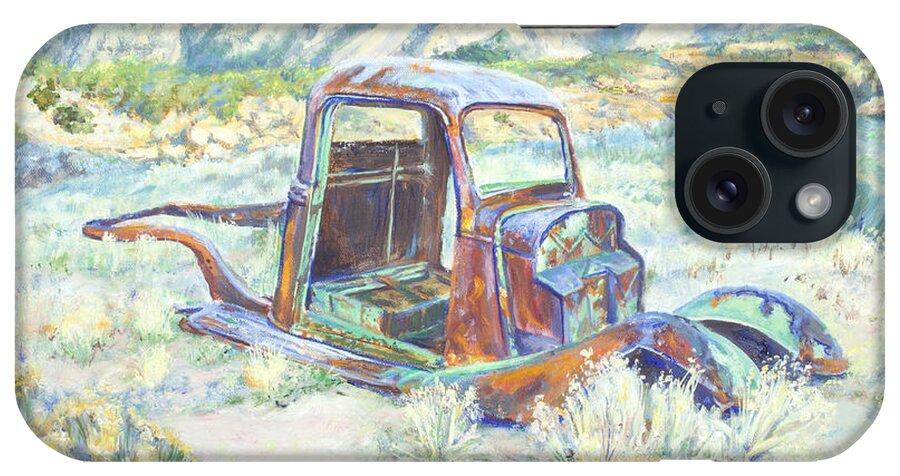Truck iPhone Case featuring the painting Crescent Canyon Relic by Page Holland