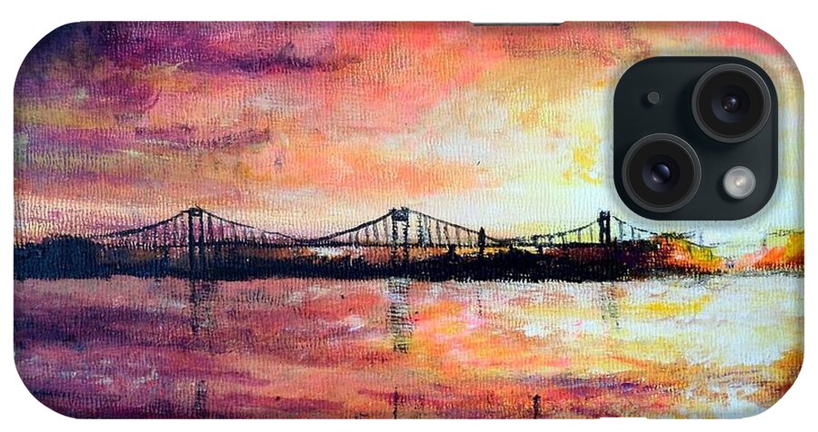 Bridge iPhone Case featuring the painting Down by the Bay by Shana Rowe Jackson