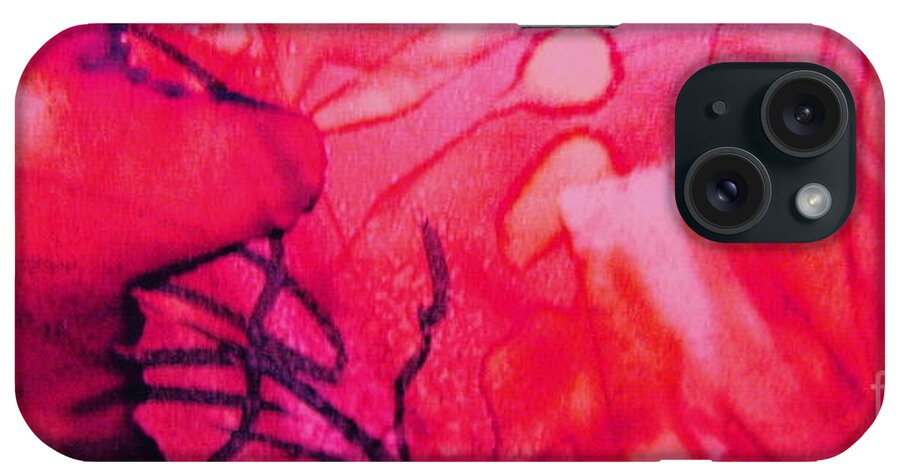Abstract iPhone Case featuring the mixed media Dreaming Of A Coral Sea by Rory Siegel