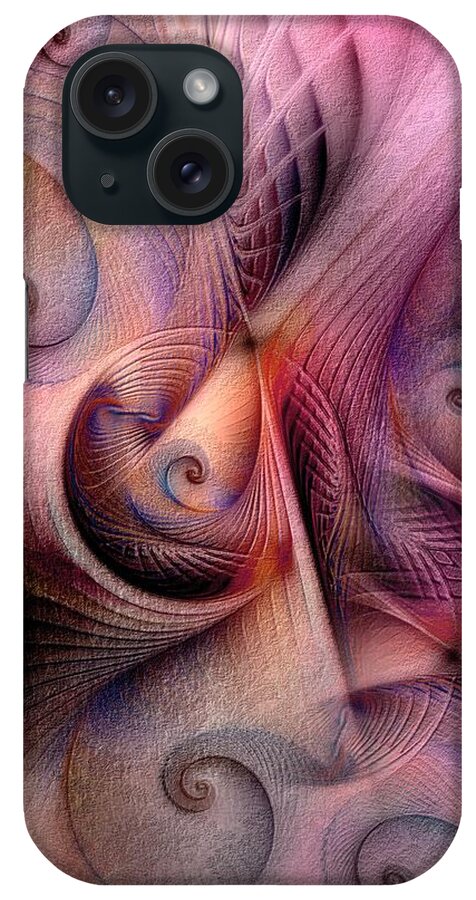 Abstract iPhone Case featuring the digital art Early Influences by Casey Kotas