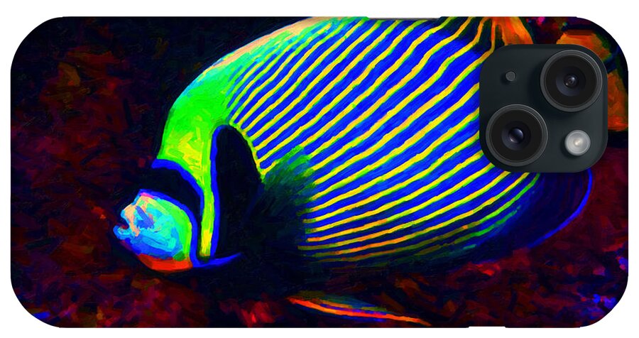 Fish iPhone Case featuring the photograph Emperor Angelfish by Wingsdomain Art and Photography