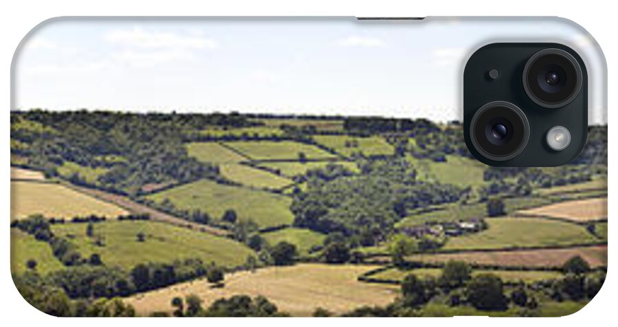 Agricultural iPhone Case featuring the photograph English countryside panorama by Jane Rix