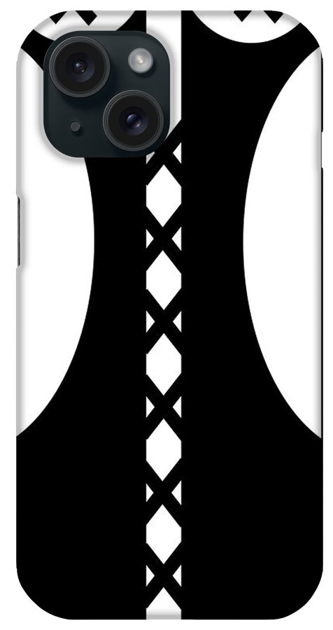 Fetish iPhone Case featuring the digital art Tight Laced by Roseanne Jones