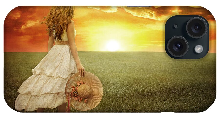Digital Art iPhone Case featuring the photograph Fire in the Sky by Cindy Singleton
