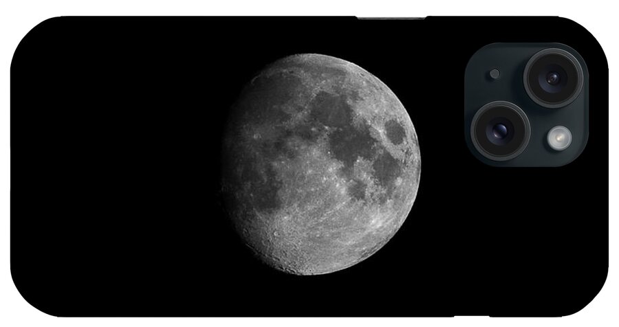  Yhun Suarez iPhone Case featuring the photograph First Quarter Moon by Yhun Suarez