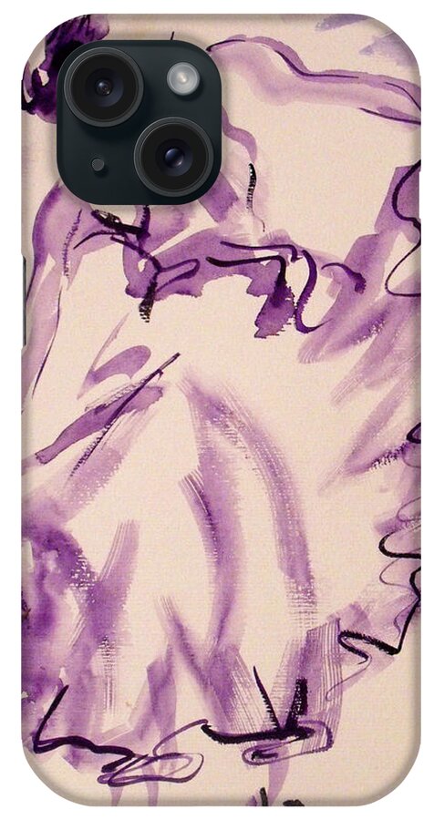 Flamenco iPhone Case featuring the painting Flamenco Dancer 11 by Koro Arandia